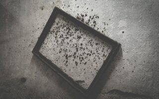 brown wooden frame on gray concrete surface