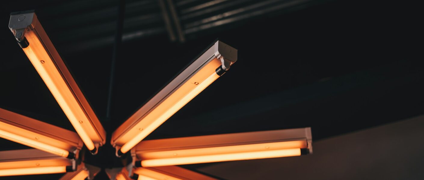 a wooden chair with a light